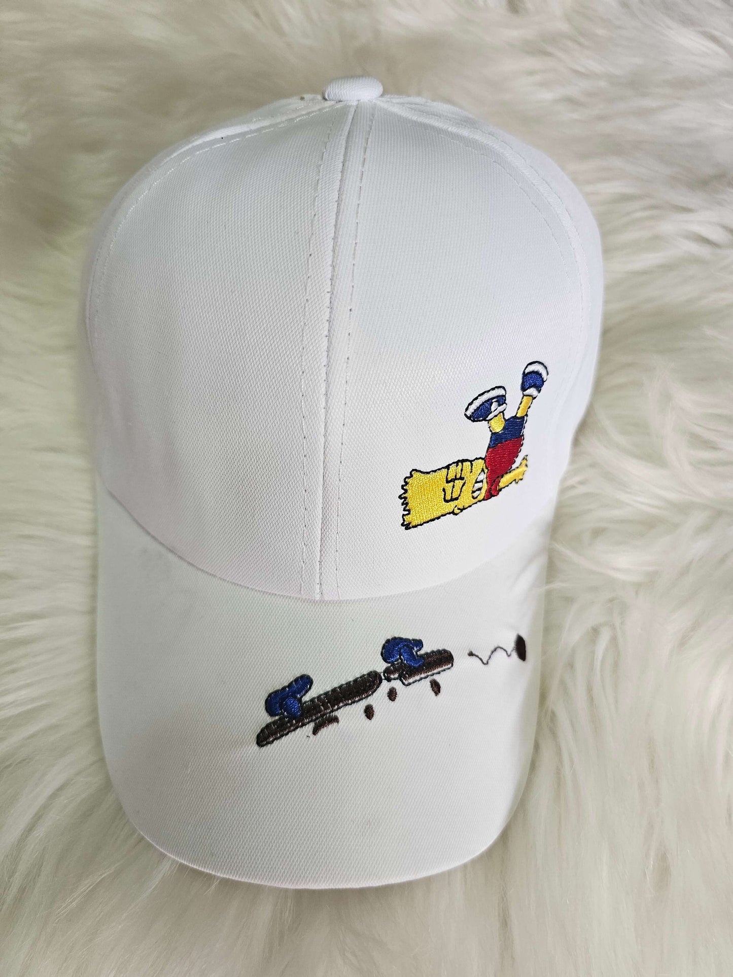 white kids cap