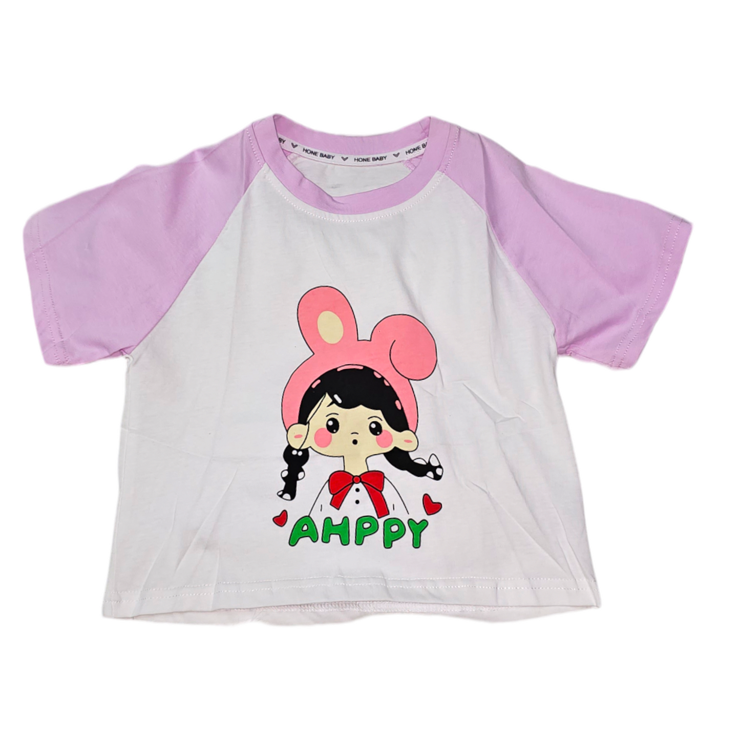Pink and white girls t-shirt