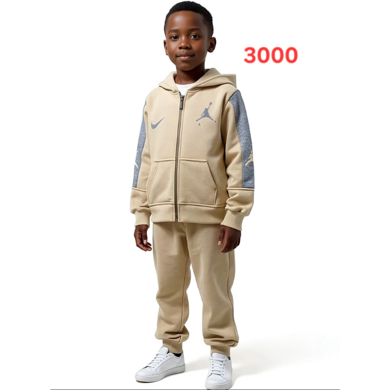 Nike Kids Tracksuit | Grey, Black & Brown | Stylish Boys Sportswear | Sizes 8–12