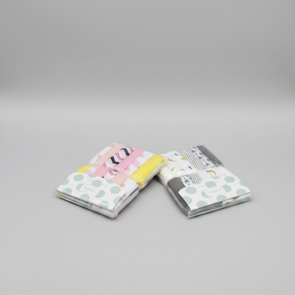12 Pack Baby Washcloths | Soft Cotton Blend | Multi-Color | All Ages| Boys and Girls