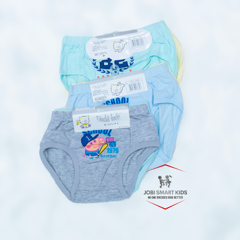 Boys’ Printed Panties Set of 2 | Soft Cotton Underwear with Fun Vibrant Prints