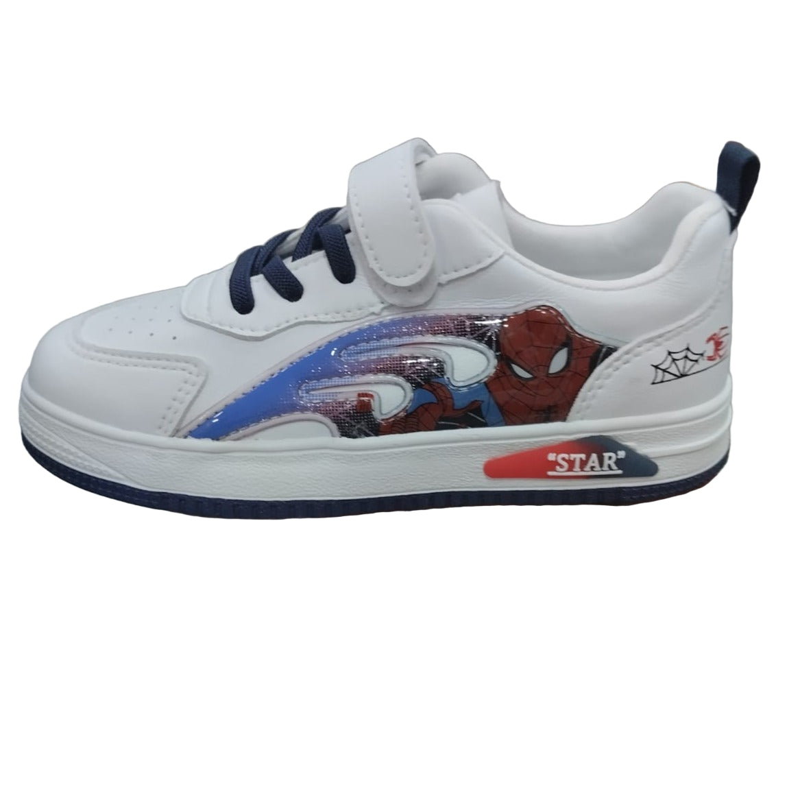 White Spiderman Themed Shoes