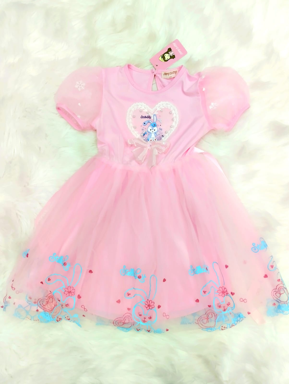 Pink Baby Girl Dress Costumes with Veils