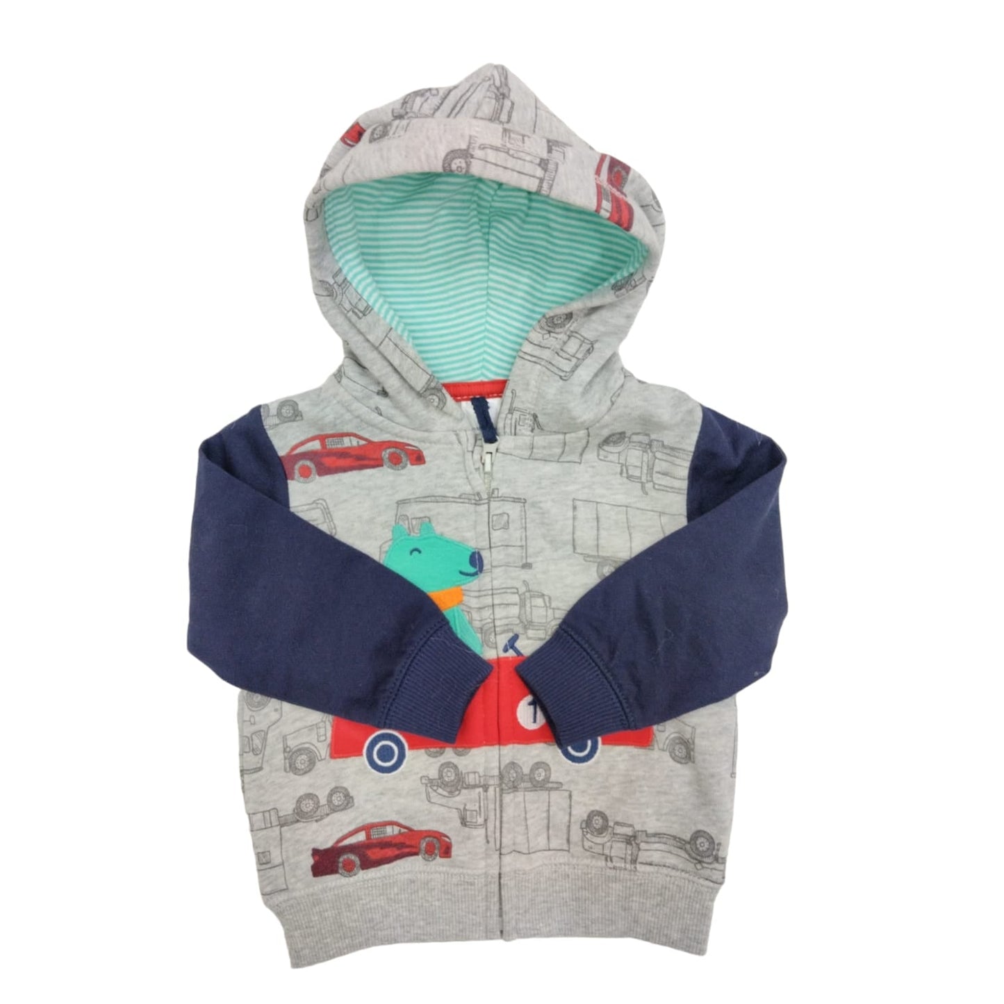 Truck Prints Boys Full Sleeved Baby Set