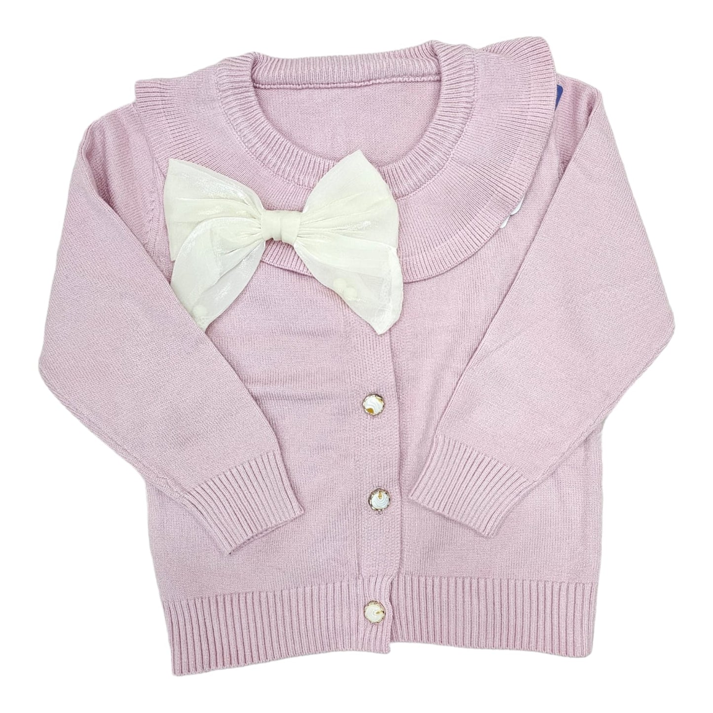 Purple Girls Cardigan with Broche