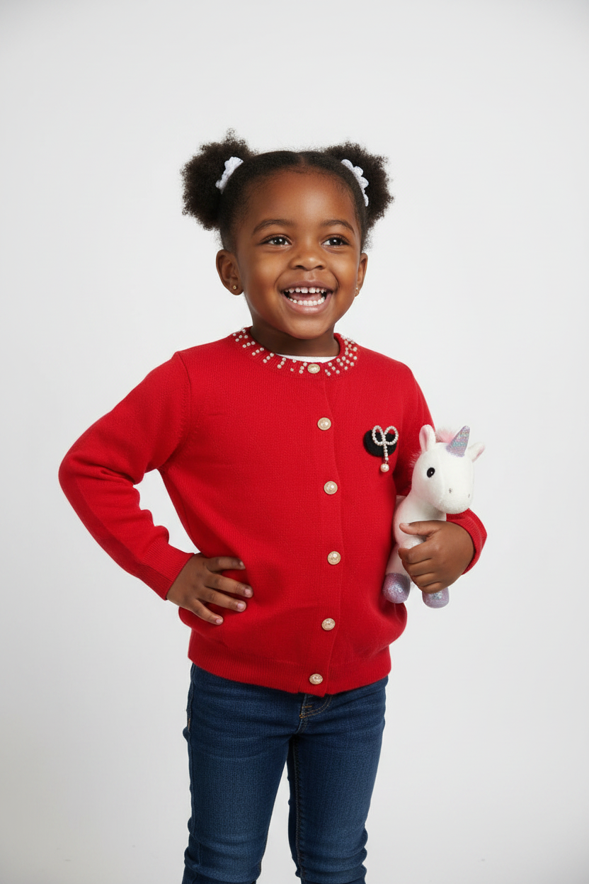 Red long sleeved sweater