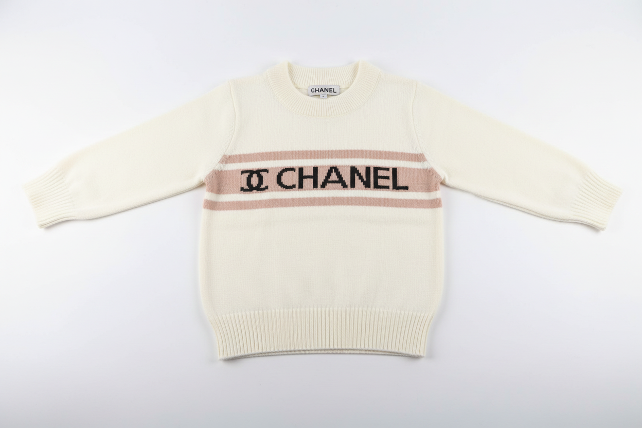 Cream Chanel sweater