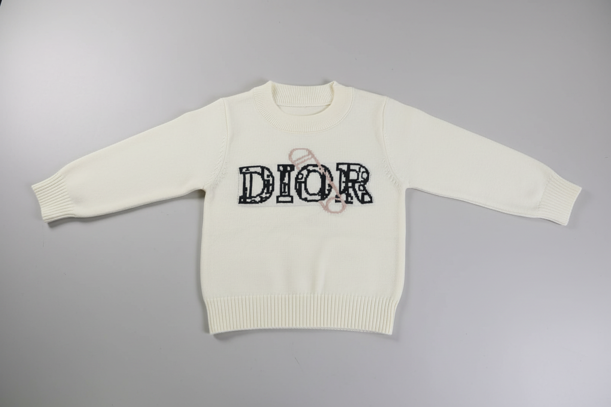 Cream long sleeved dior sweater