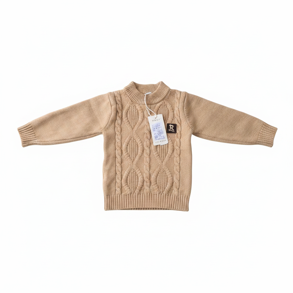 Long sleeved knit pattern sweater R
