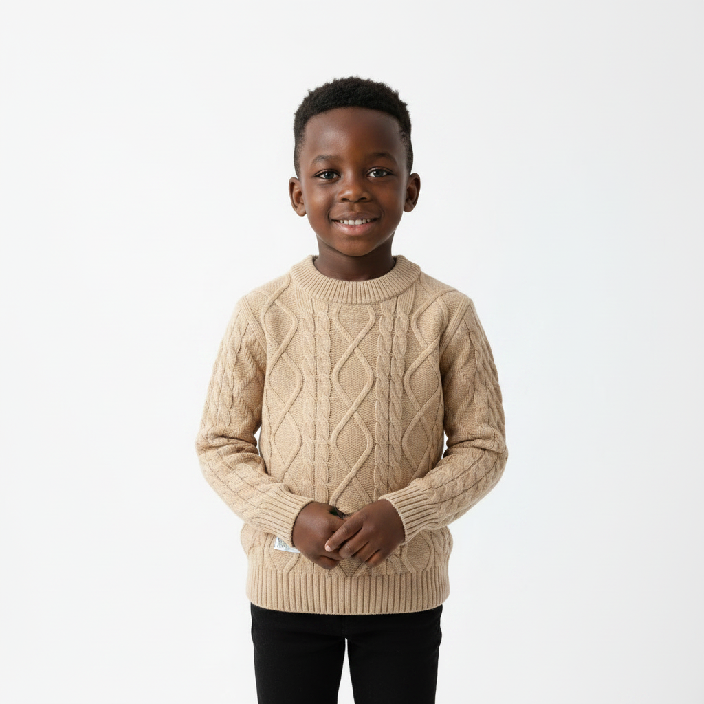 Long sleeved knit pattern sweater NDFGH