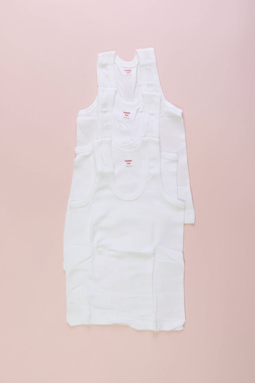 Yarrison 3-Pack Pure Cotton Boys Vests | Ages 3–12 yrs | Soft & Breathable