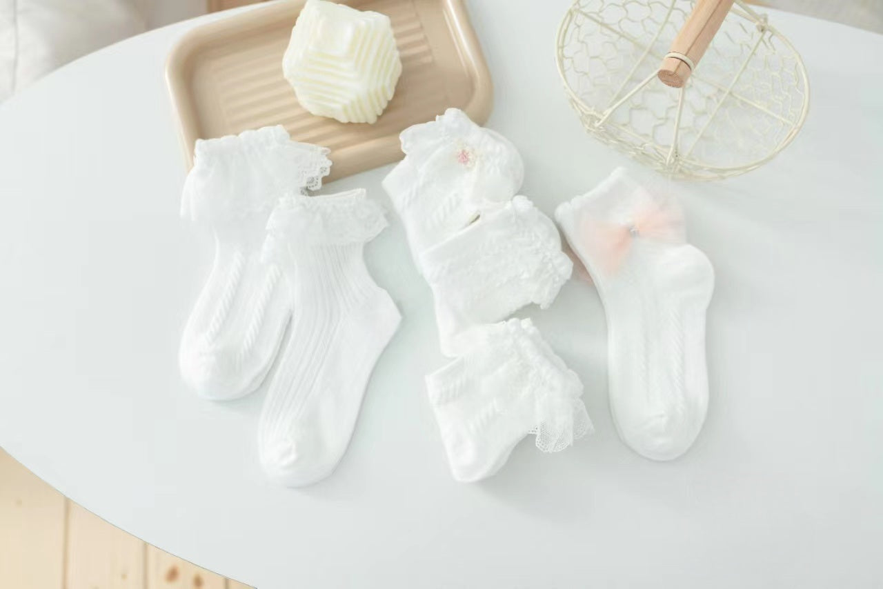 Kids white socks