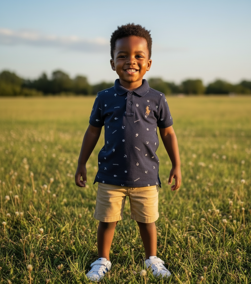 Small Boys polo T-shirt ages 1-6 Comfortable and trendy