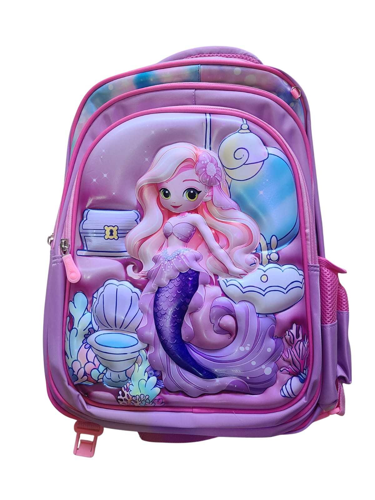 New Mermaid-Themed 3-Piece School Bag Set for Girls | Durable & Waterproof Backpack