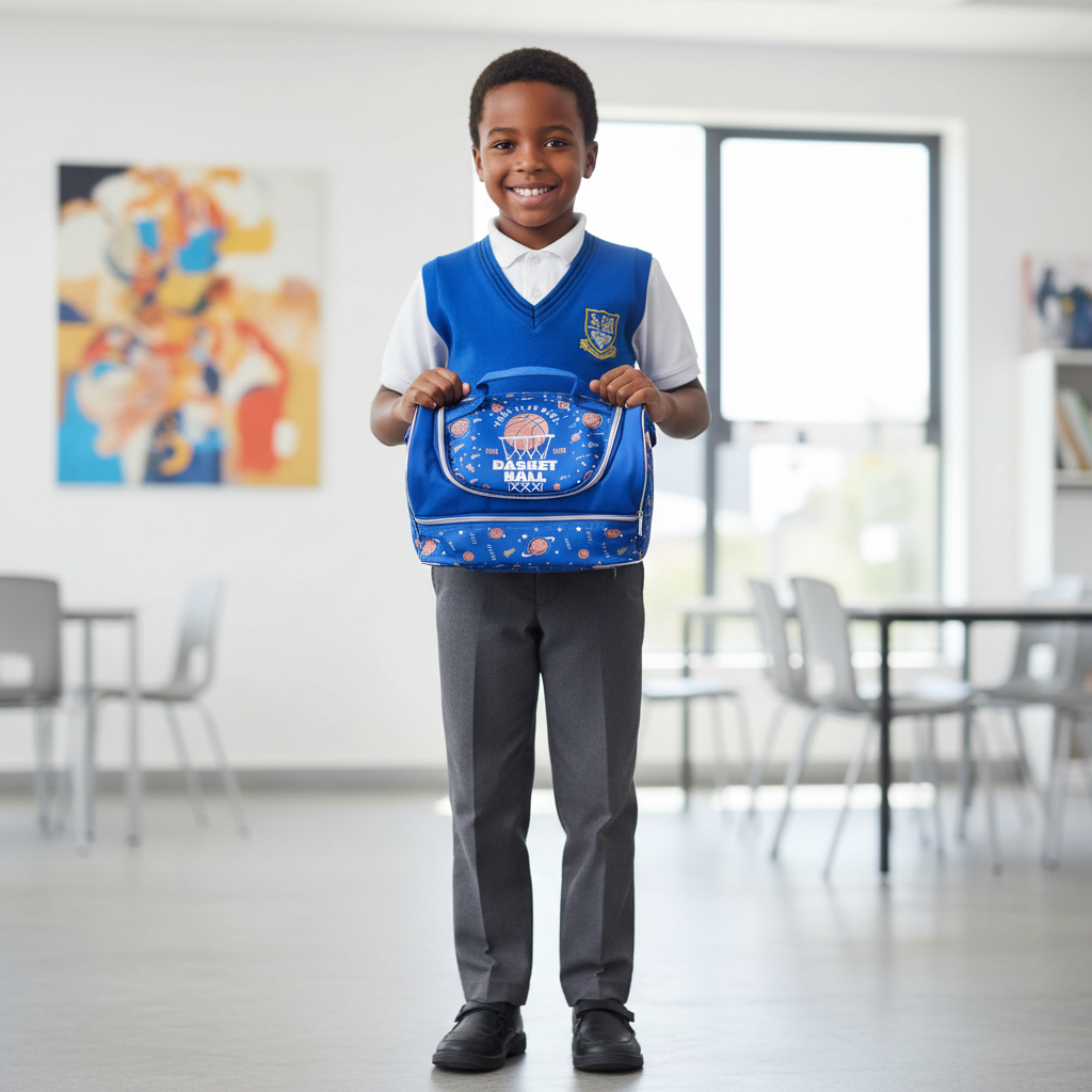 Basketball-Themed Lunch Bag for Kids | Durable & Spacious Lunch Carrier