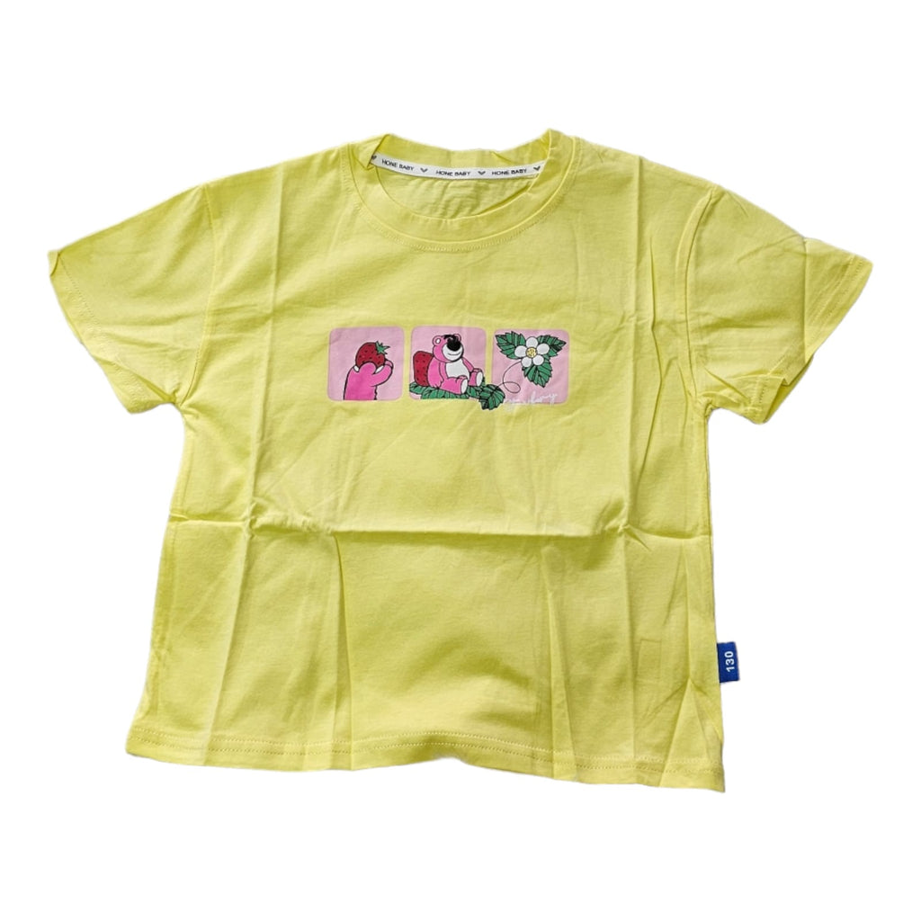 Yellow Short-Sleeved Girls T-Shirt | Ages: 3-7yrs | 100% Soft Cotton Comfort