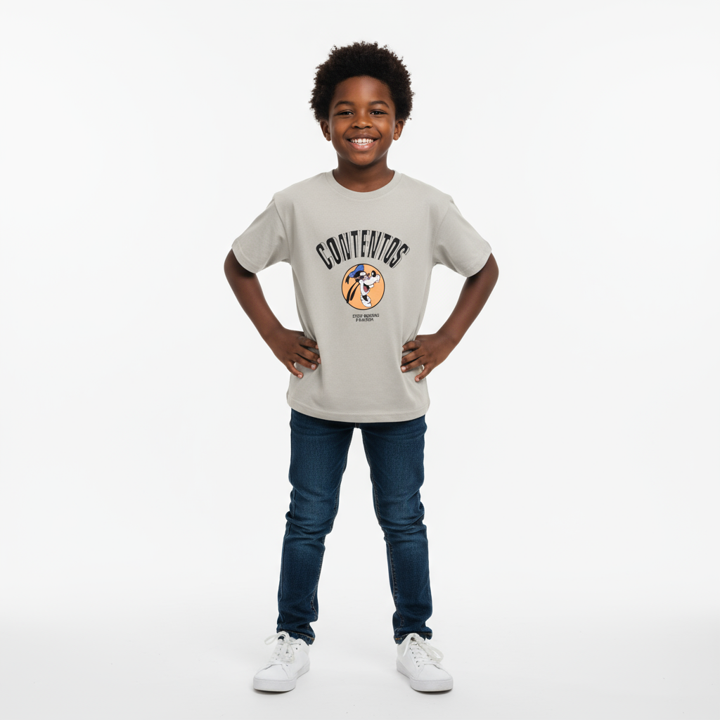 Contentos Statement High Quality Kids T-Shirts | Size 5–7 | Fun & Comfortable