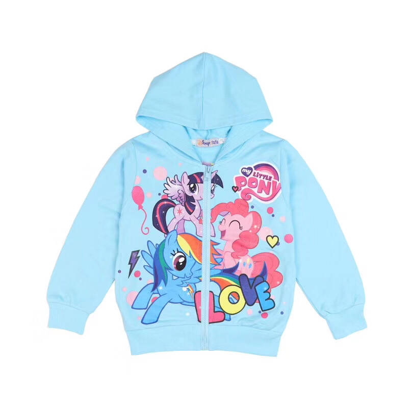 Blue Little Pony Themed Girls Jacket Front side