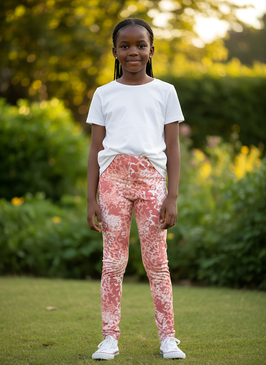 Pink cotton Patterned  tights