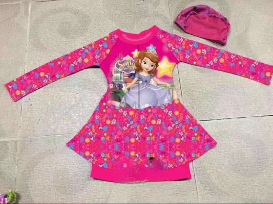 Sofia The First Girls Swimming Costume (with skirt)