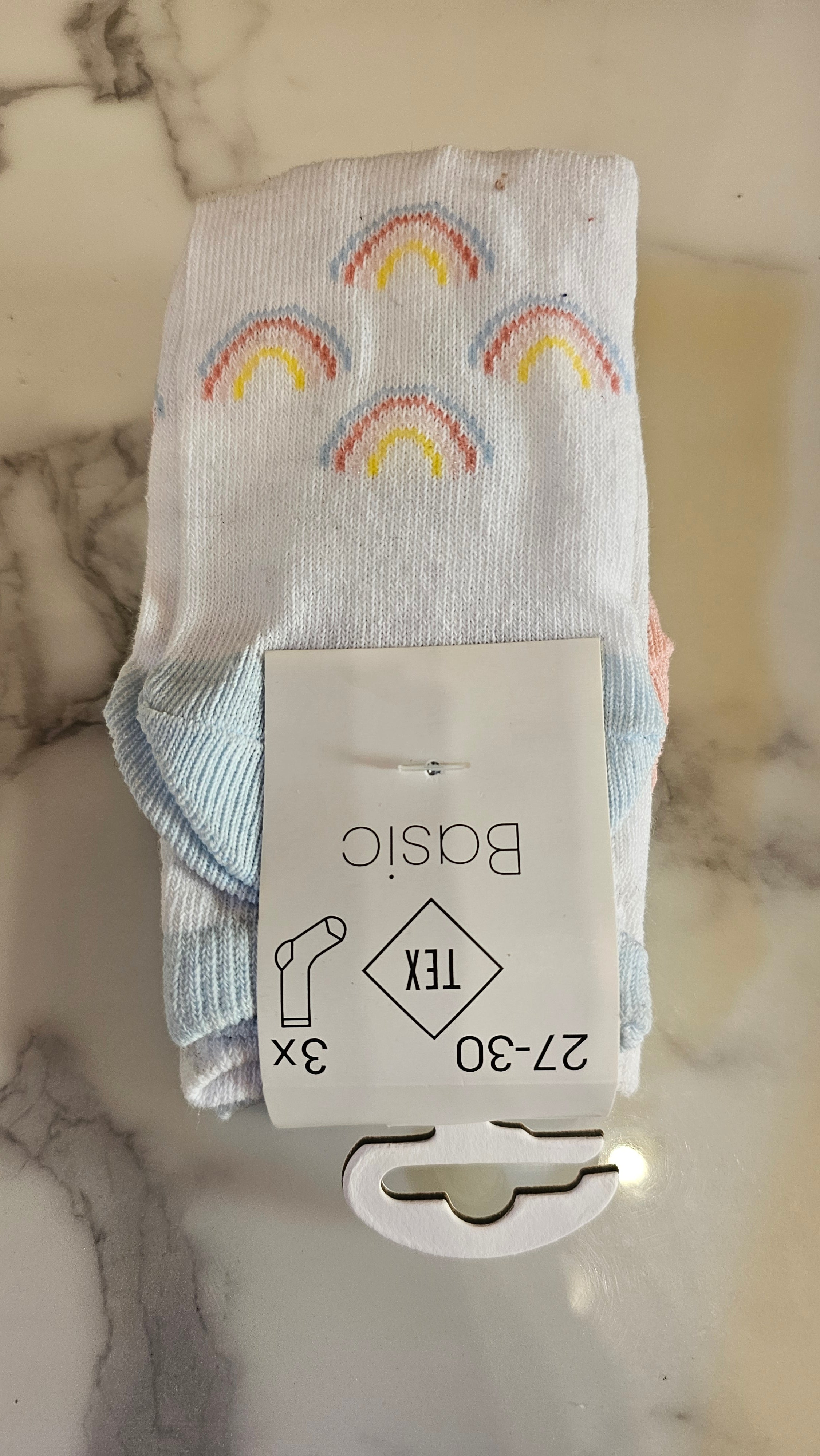 Three Pack Rainbow Socks