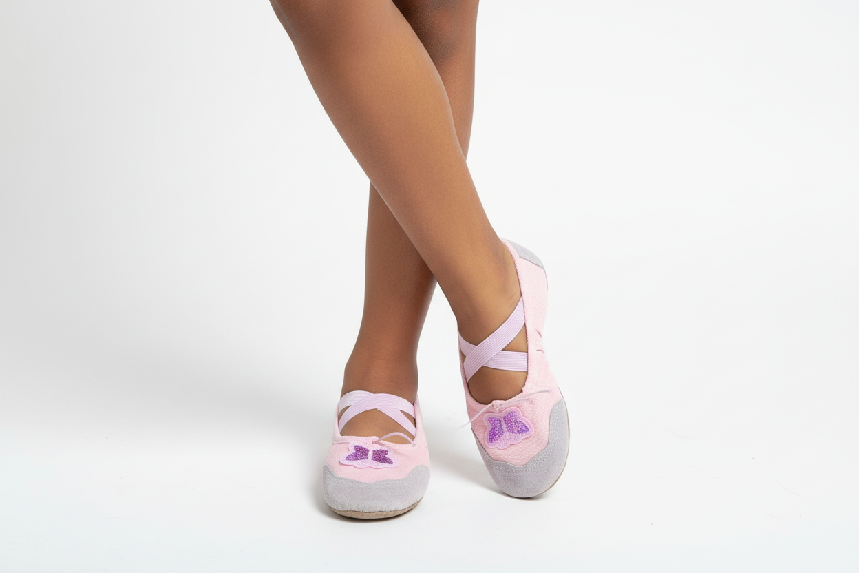 Girls Ballet Shoes | White & Pink | Sizes 28, 31 & 33 | Elegant & Comfortable