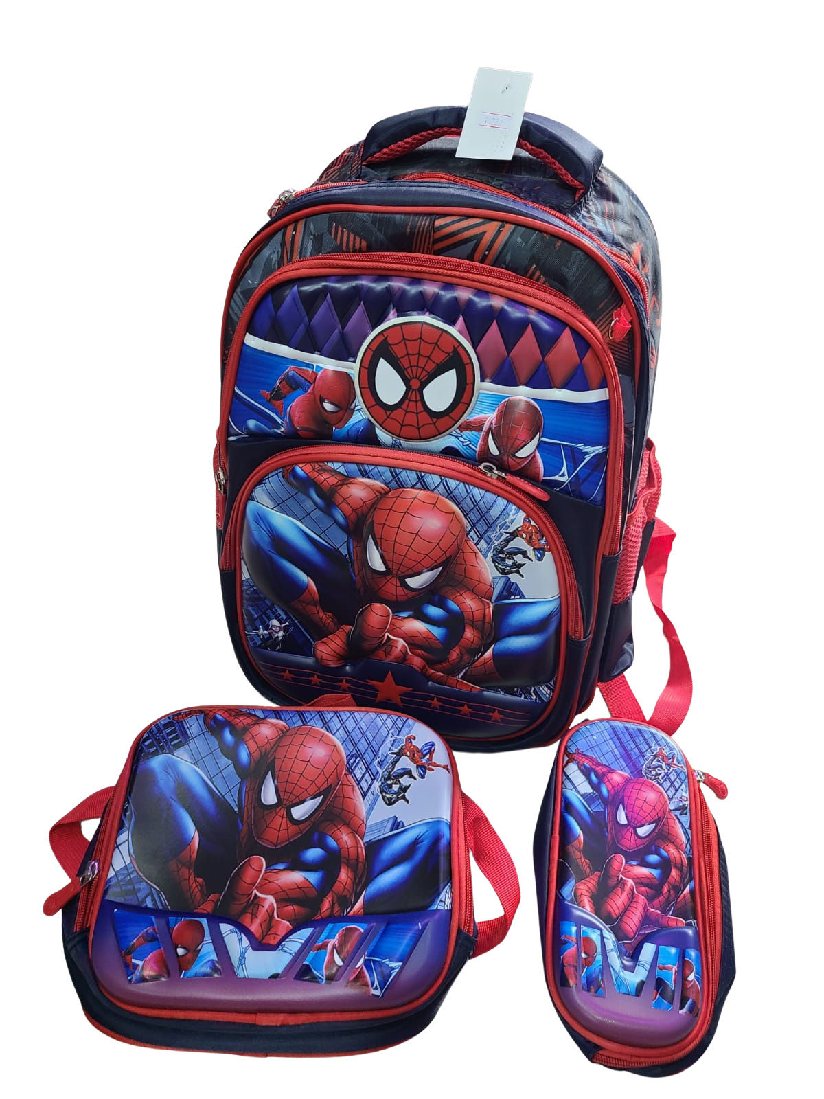 New Spider-Man 3-Piece School Bag Set for Boys | Durable & Waterproof Backpack
