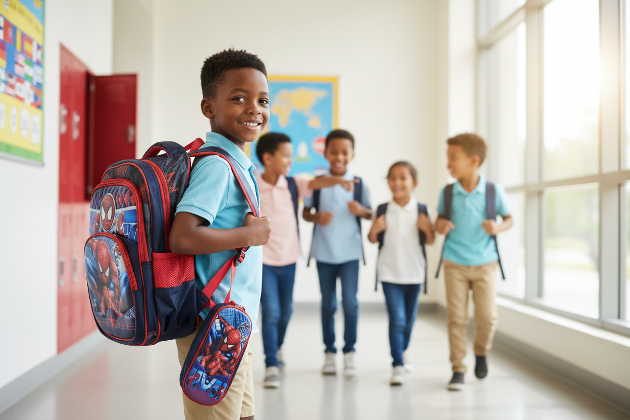 New Spider-Man 3-Piece School Bag Set for Boys | Durable & Waterproof Backpack