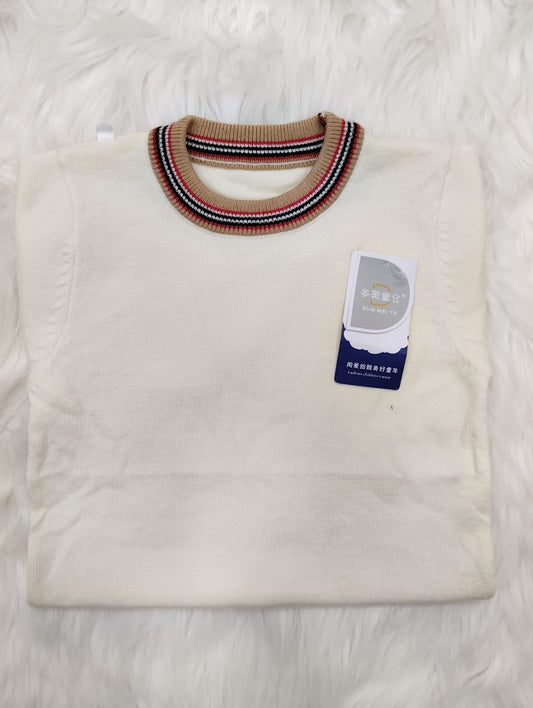 Boys cream pullover sweaters