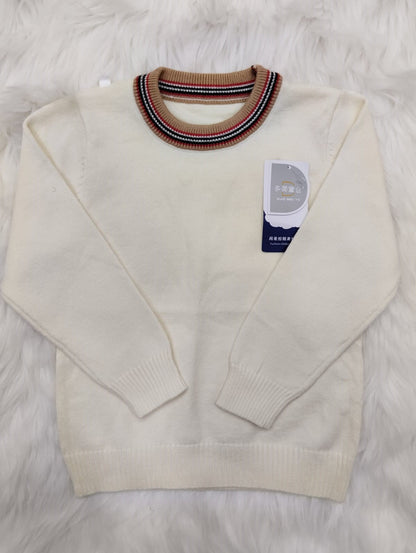 Boys cream pullover sweaters