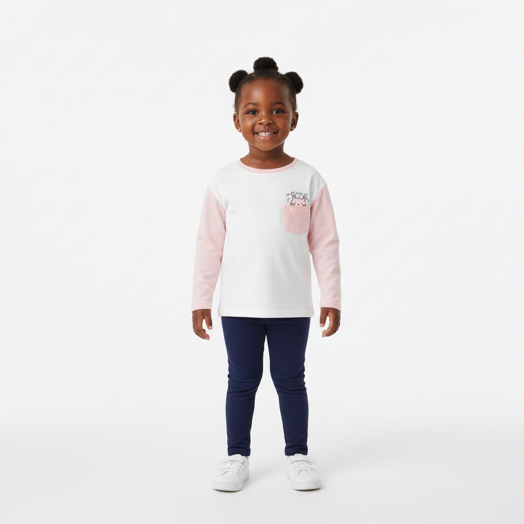 Girls’ Long Sleeve T-Shirts | Size 110, 120| Soft & Stylish Kids Wear