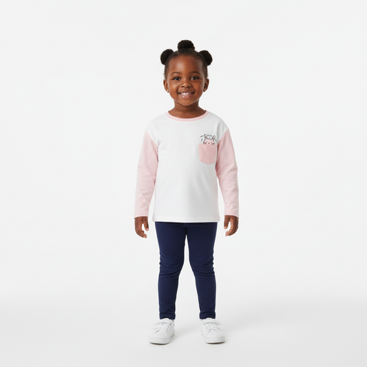 Girls’ Long Sleeve T-Shirts | Size 110, 120| Soft & Stylish Kids Wear