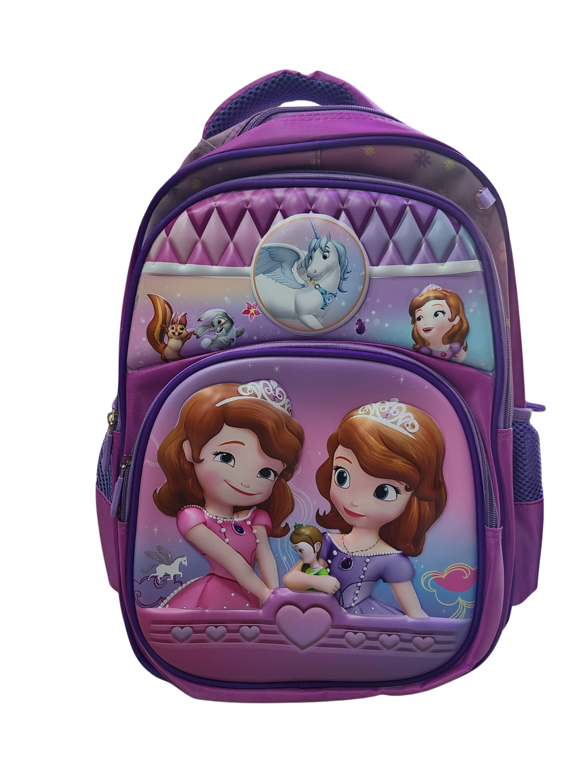 New Sofia the First 3-Piece School Bag Set for Girls | 41 × 21 cm | Waterproof Cartoon Backpack