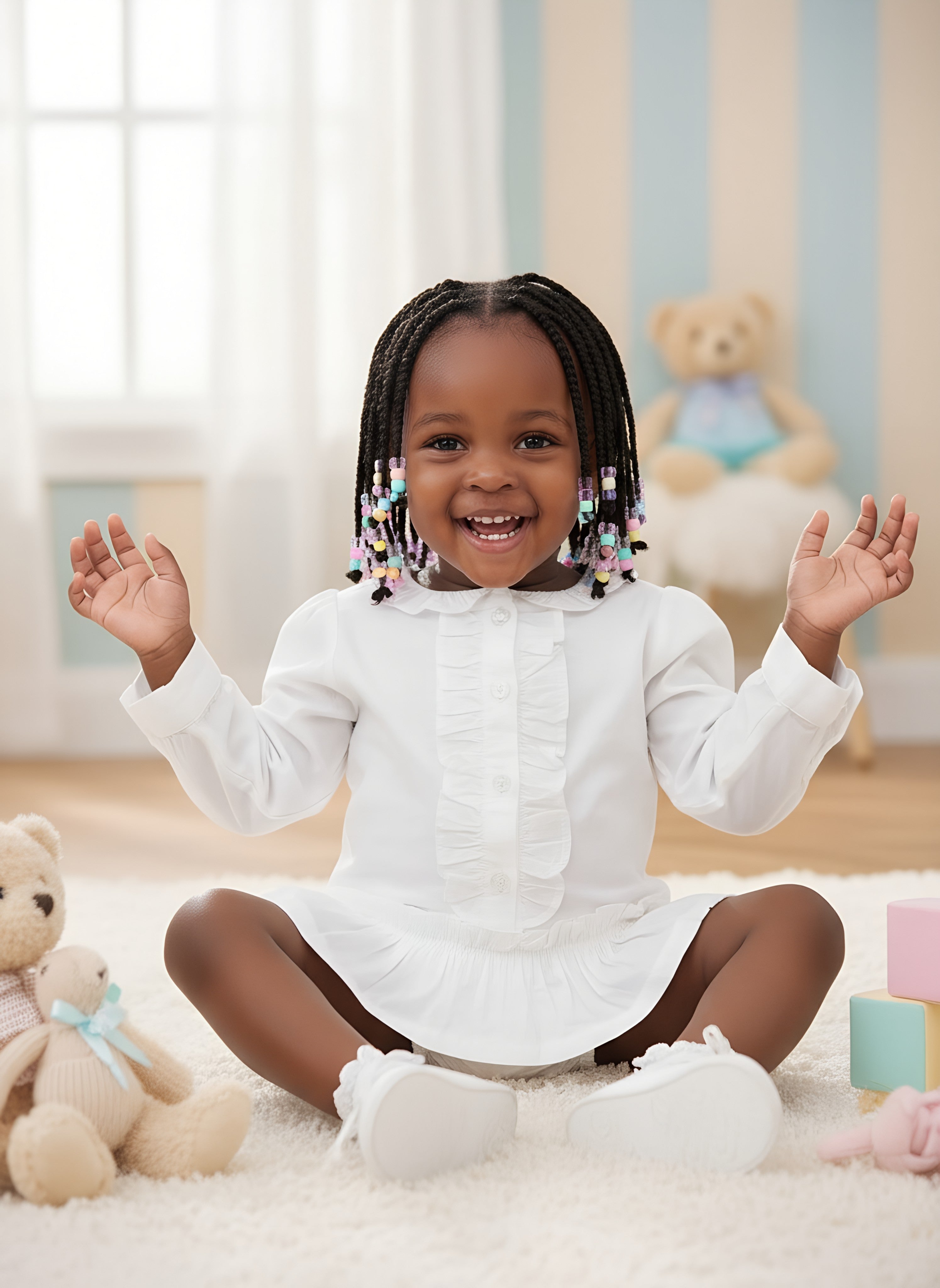 High Quality White Girls Bodysuit Shirt | Ages 3m- 9m| Cute & Comfortable