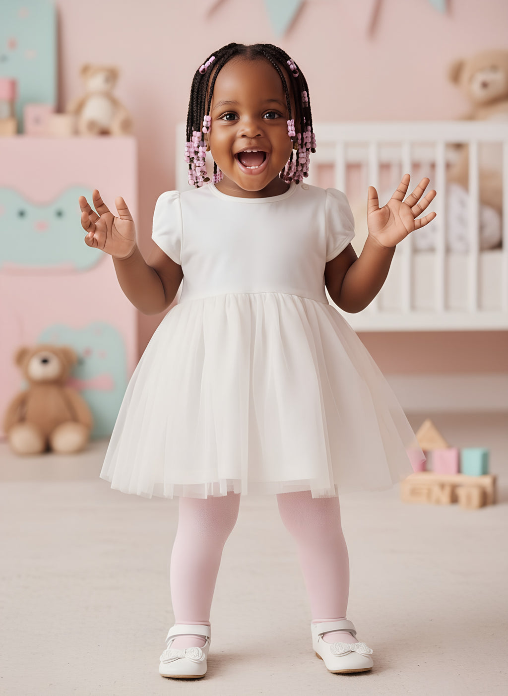 Baby Pink Light Stockings | Soft Cotton | Size 9–12m