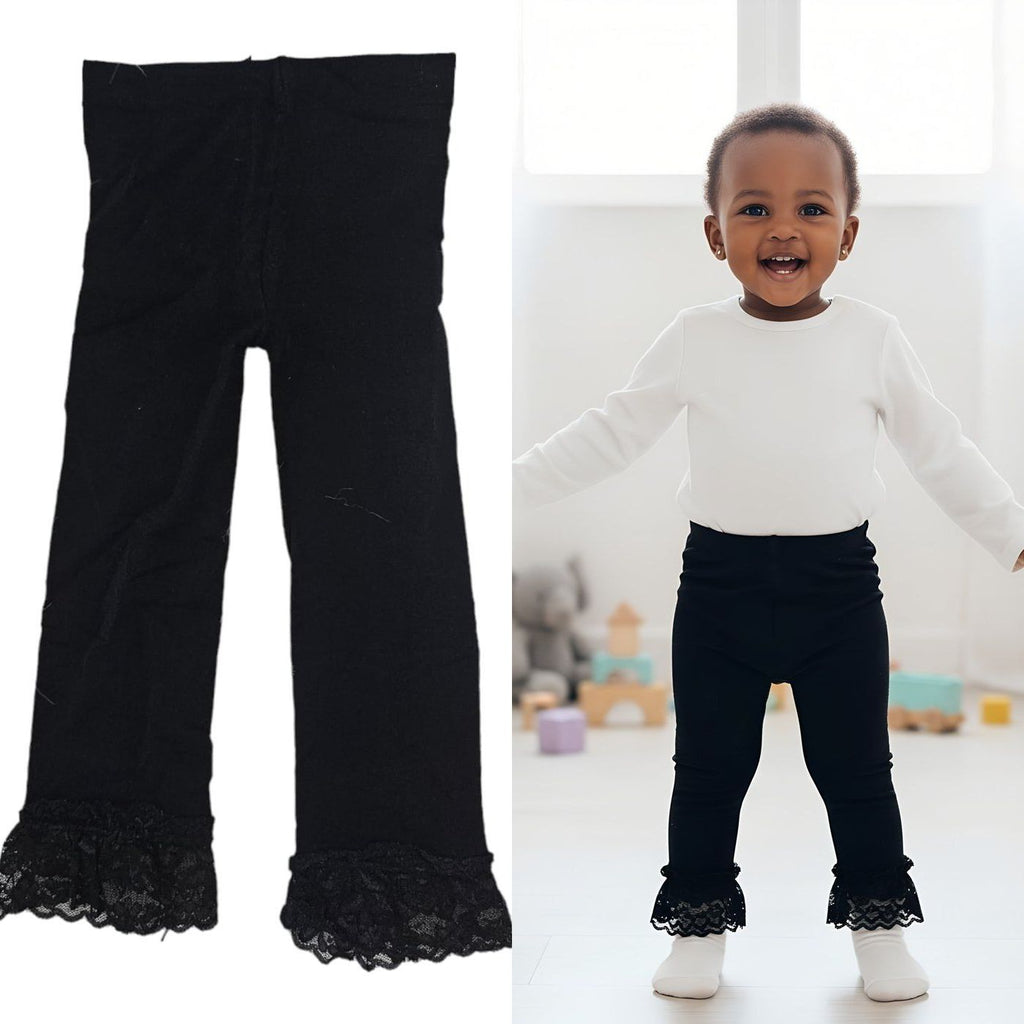 Black Light Girls' Tights | Soft & Breathable | Size 5–9m