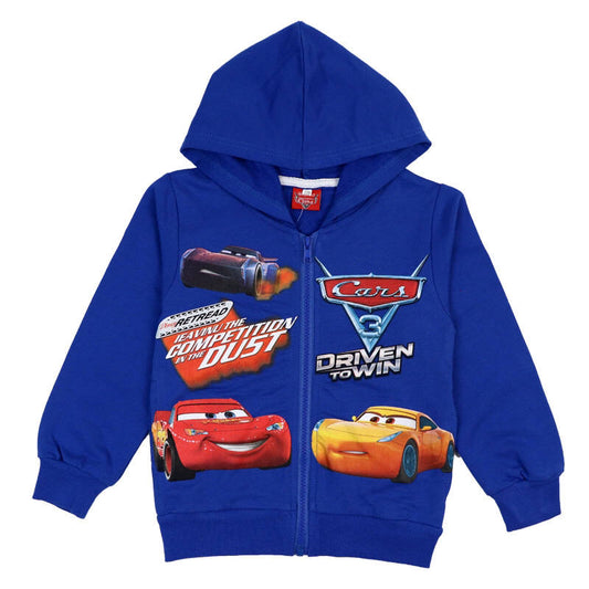 Blue Themed Cars boys jacket front side