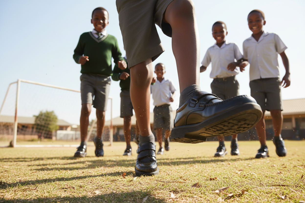 Boys’ Black School Shoes | Durable Comfortable Footwear | Sizes 29–39
