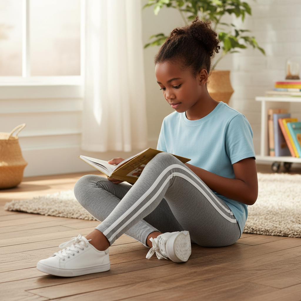 Girls Heavy Stockings | Warm & Durable | Sizes 4–15 yrs | Grey & Black