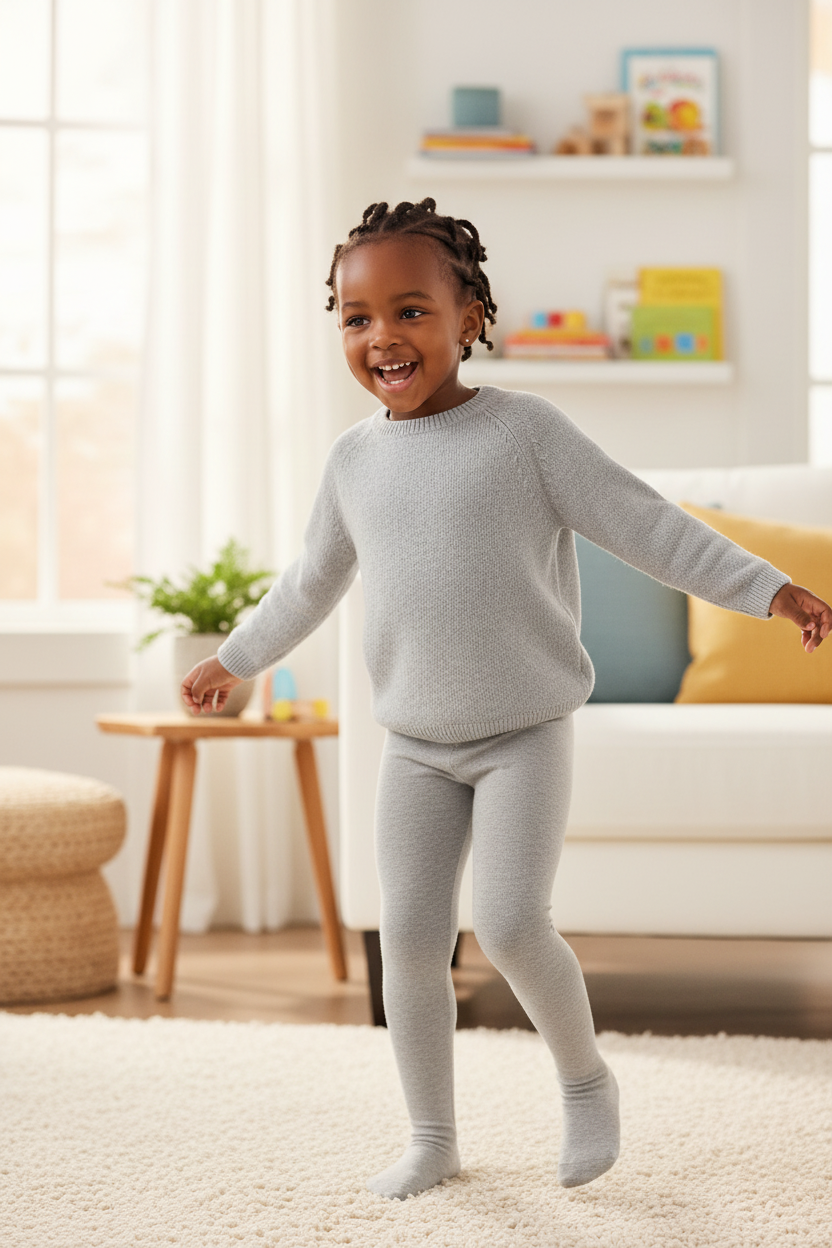 Girls Heavy Stockings | Warm & Durable | Sizes 4–15 yrs | Grey & Black