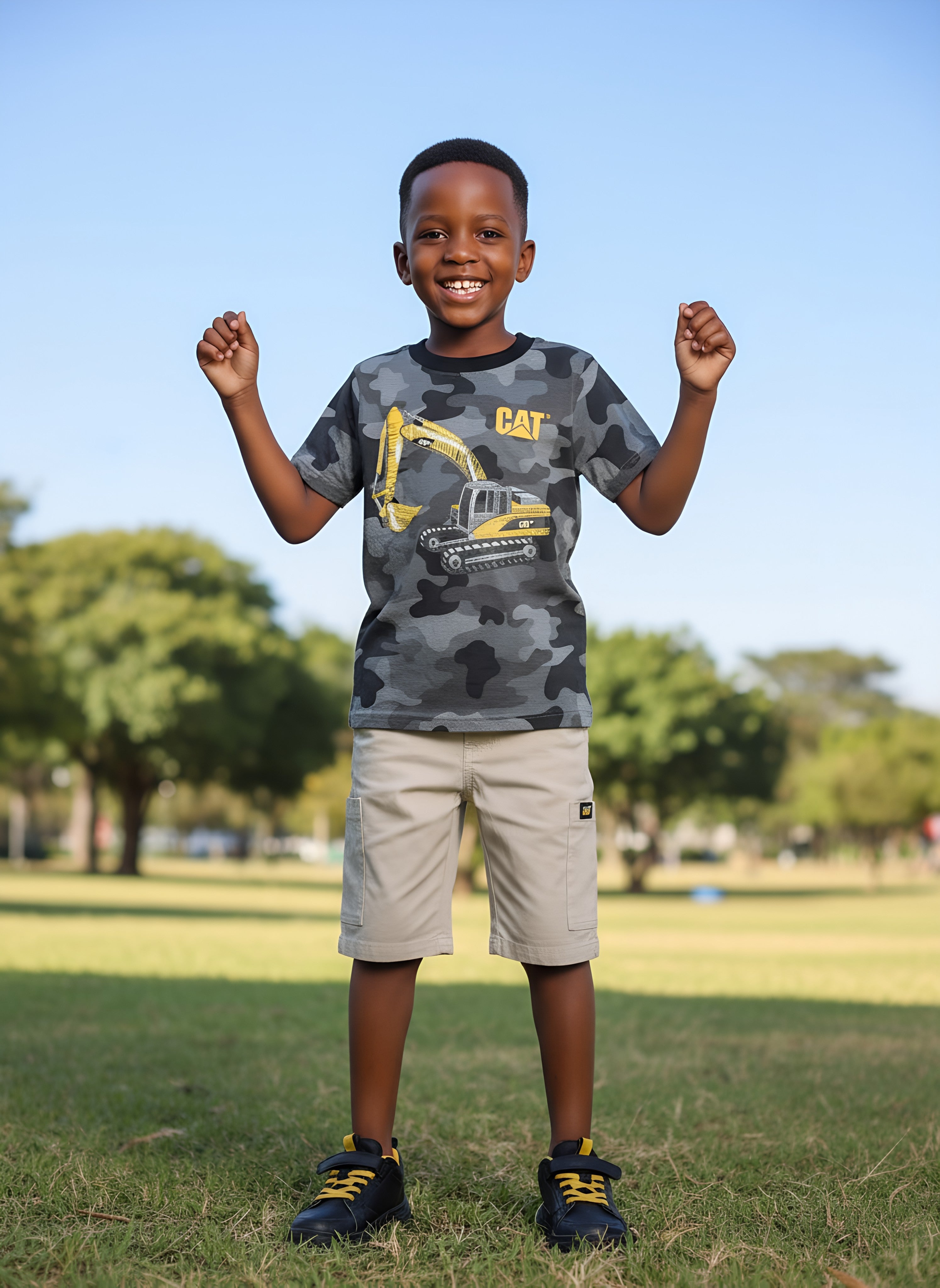 CAT Boys Short Set | Sizes 2T & 4T | Comfortable Kids Outfit