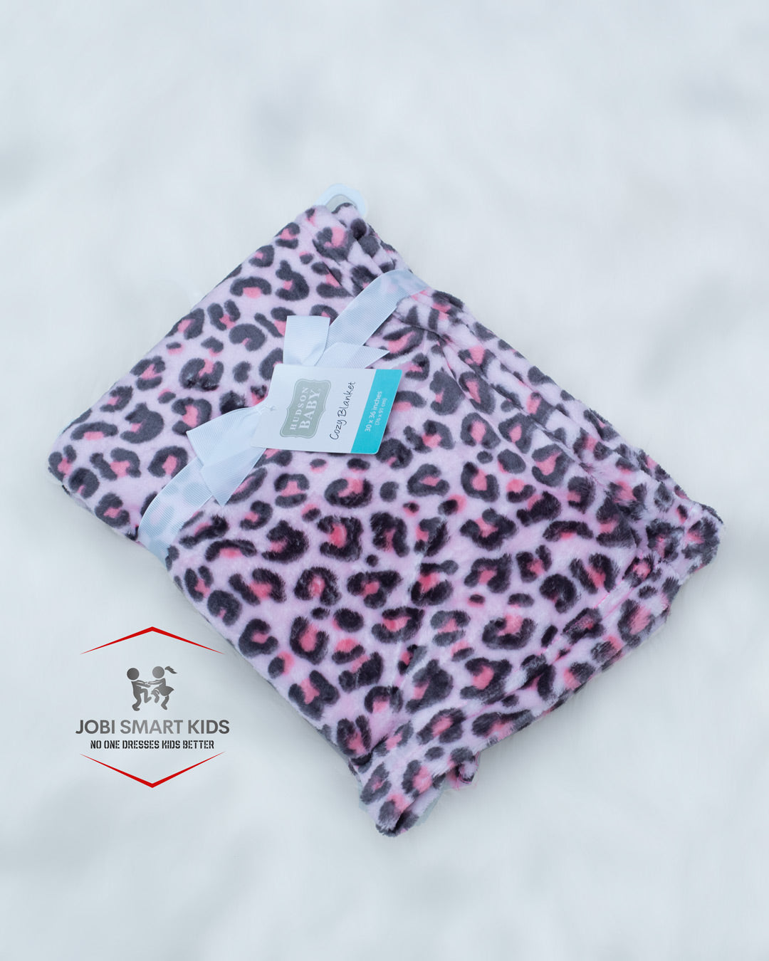 Pink animal print fleece blanket