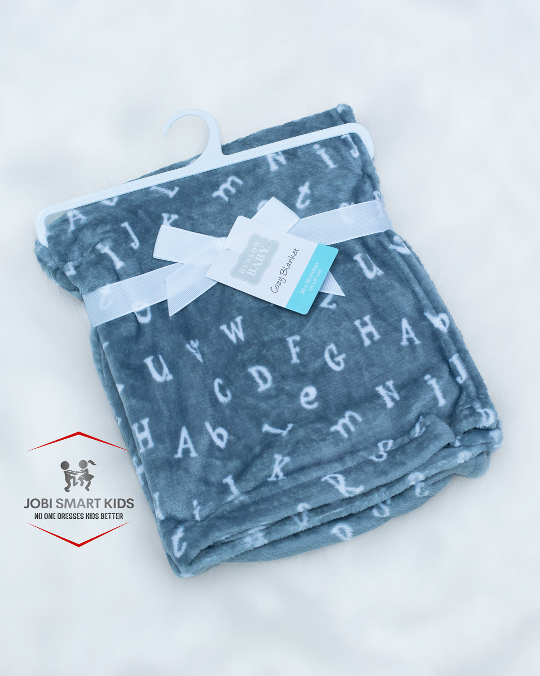 Dark grey letters theme fleece blanket