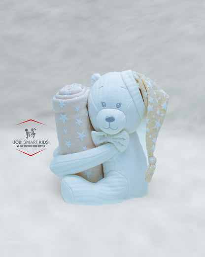 Cream Teddy Bear and Blanket Set Kenya