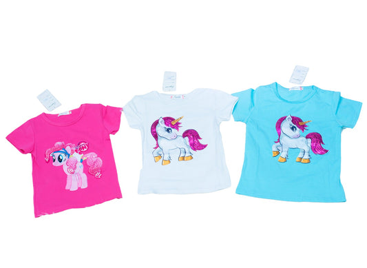 Little Pony Themed Girls Sequin T-shirts