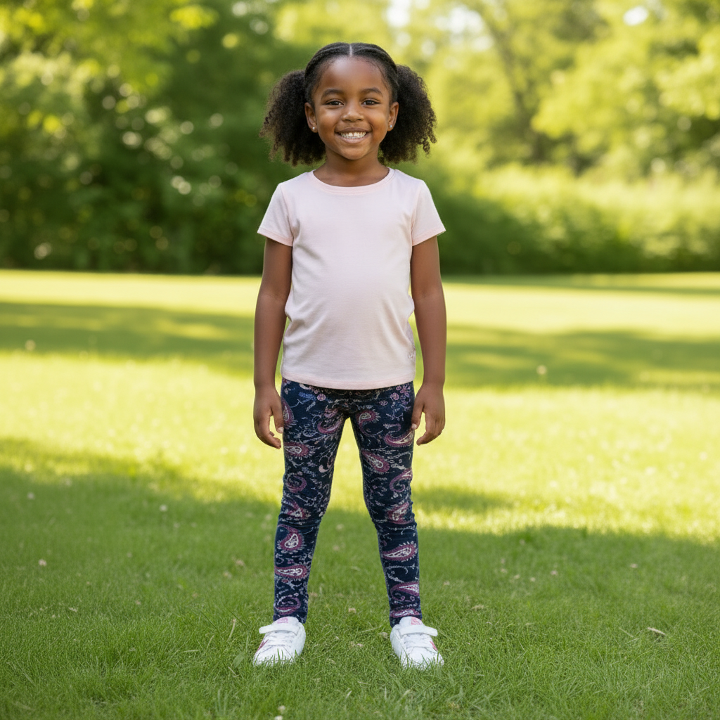 Bandana Print Girls' Tights | Sizes 90, 110 & 120 | Stylish & Comfortable