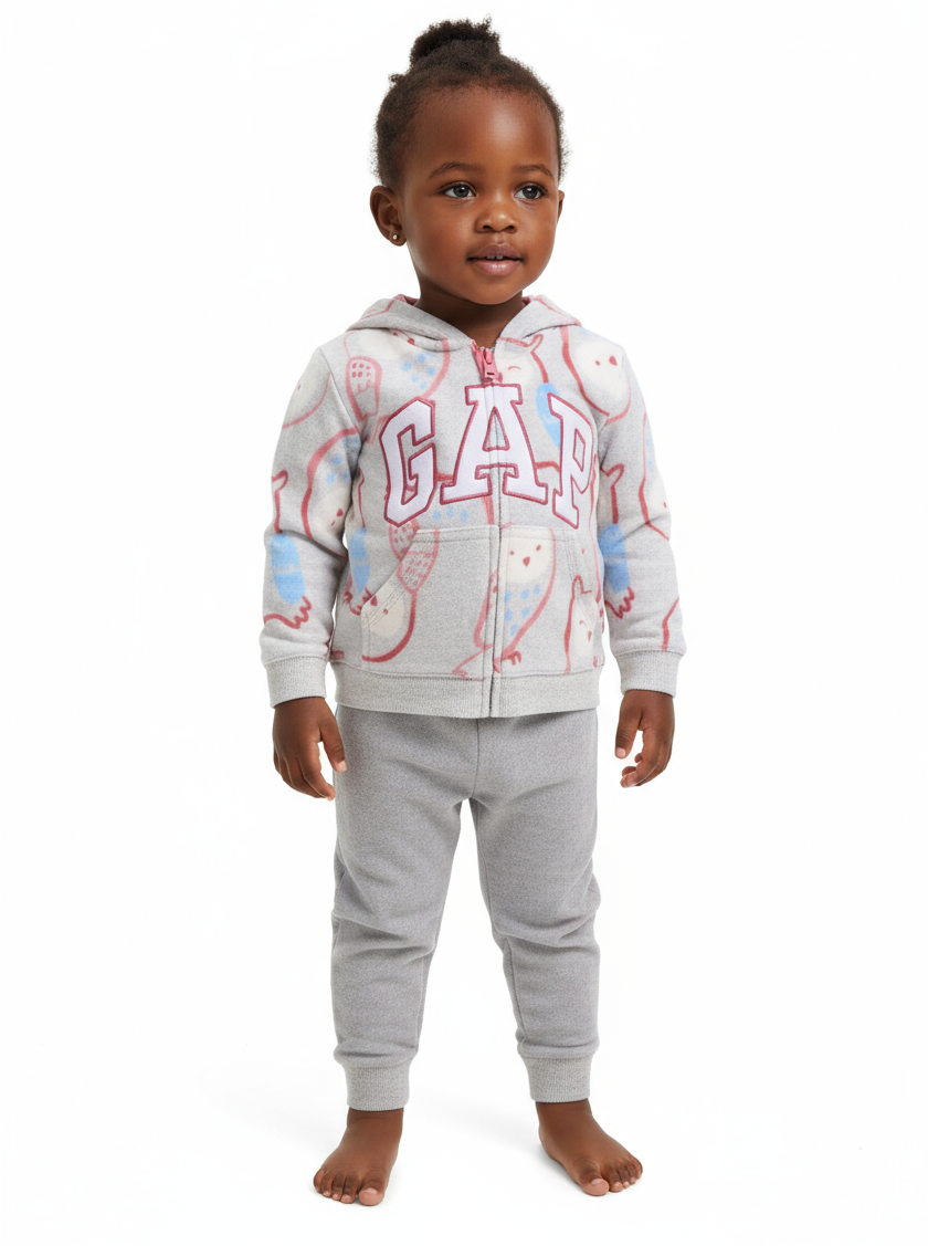 GAP Kids With Light Grey Jogger Set | 100% Cotton | 6‑12M to 3Y Sizes