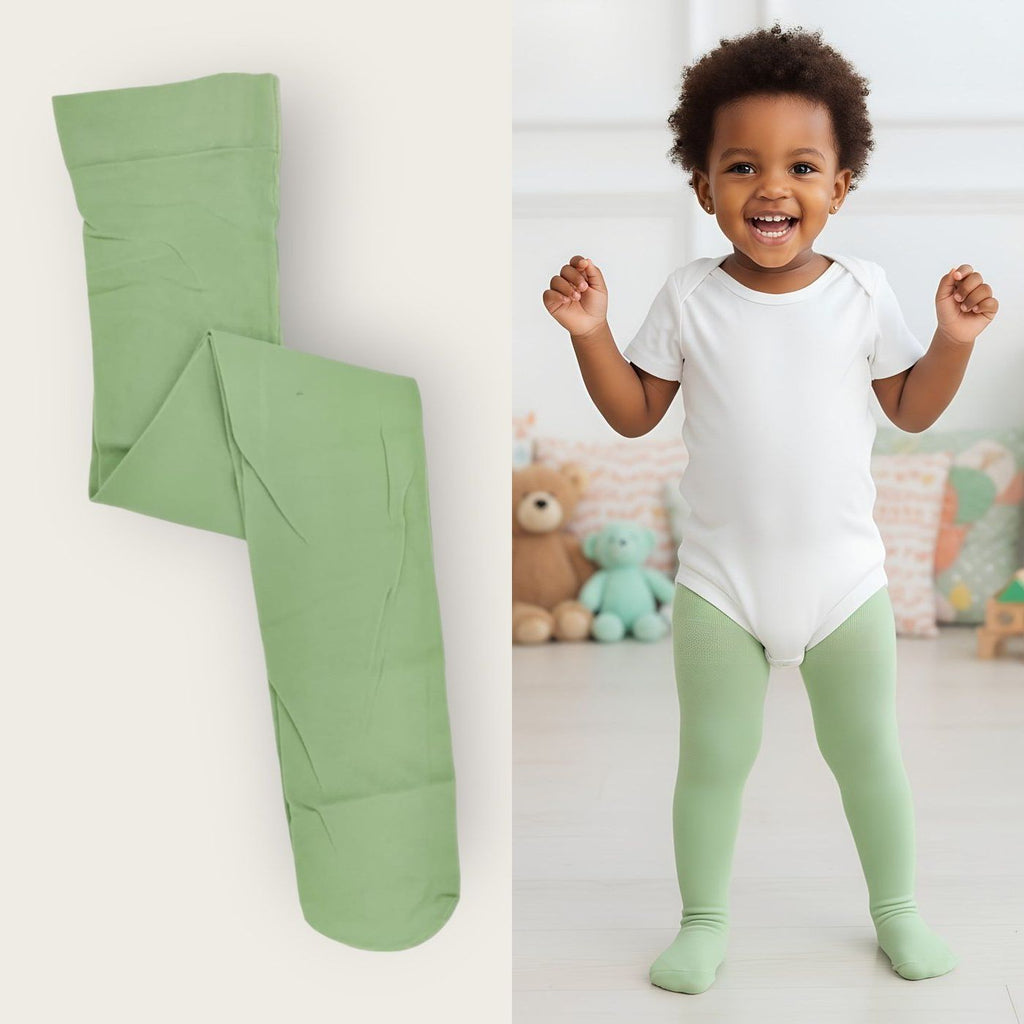 Green Light Girls' Stockings | Soft & Breathable | Size 9–12m