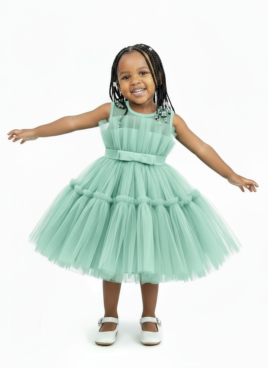 Girls’ Layered Stylish Dress | Elegant Kids Outfit | Sizes Available