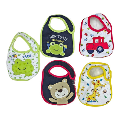 Teddy Themed Bibs set of 5